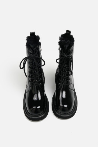 Ботинки из натуральной лаковой кожи Mario Berlucci