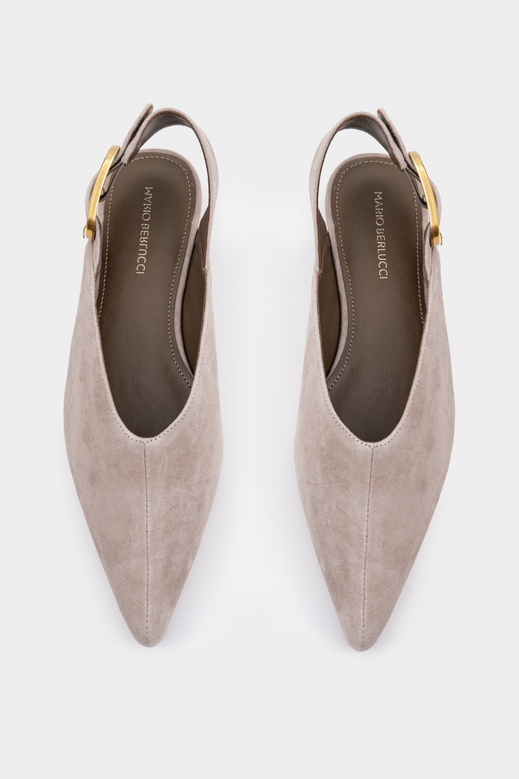 Мюли из натуральной замши 