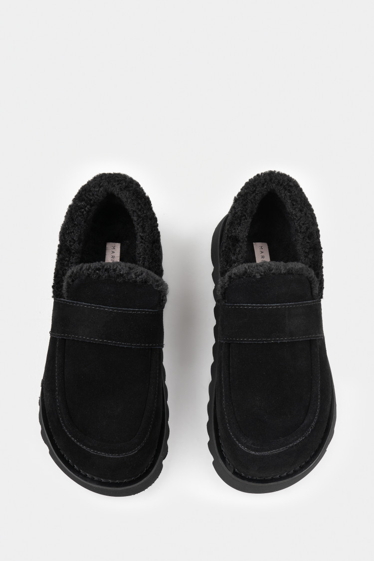 Лоферы из натуральной замши