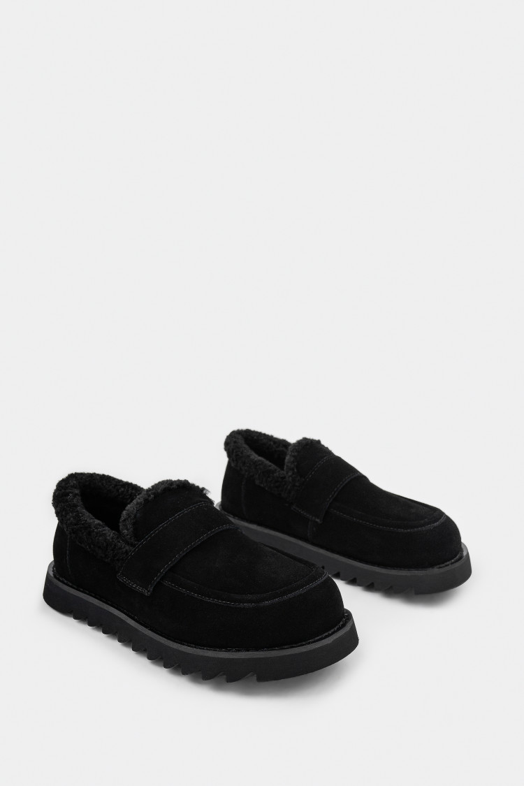 Лоферы из натуральной замши