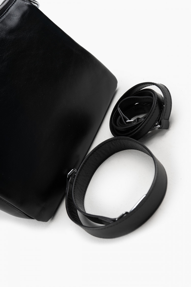 Кросс-боди черный глянец