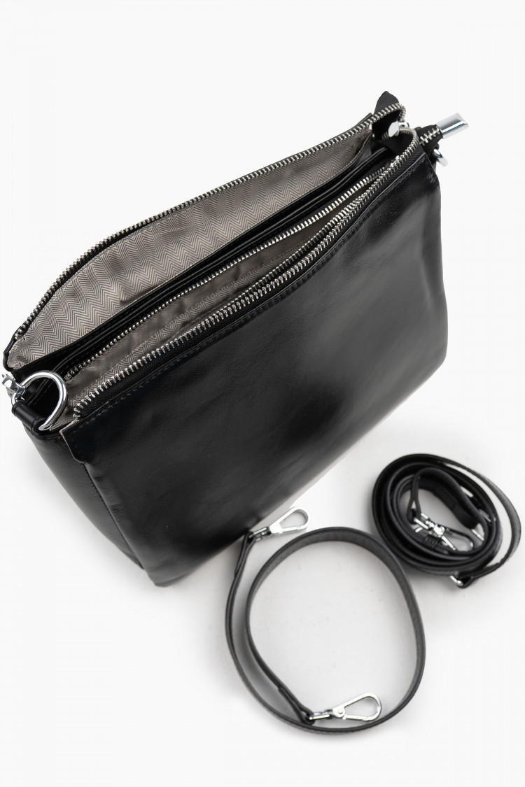 Кросс-боди черный глянец