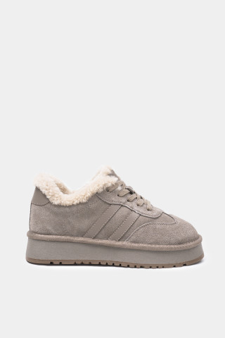 Кеды на платформе из натуральной замши Mario Berlucci