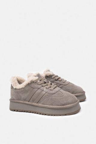 Кеды на платформе из натуральной замши Mario Berlucci