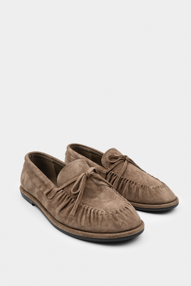 Лоферы из натуральной замши 