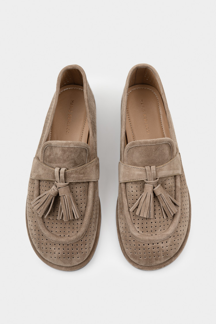 Лоферы из натуральной замши 