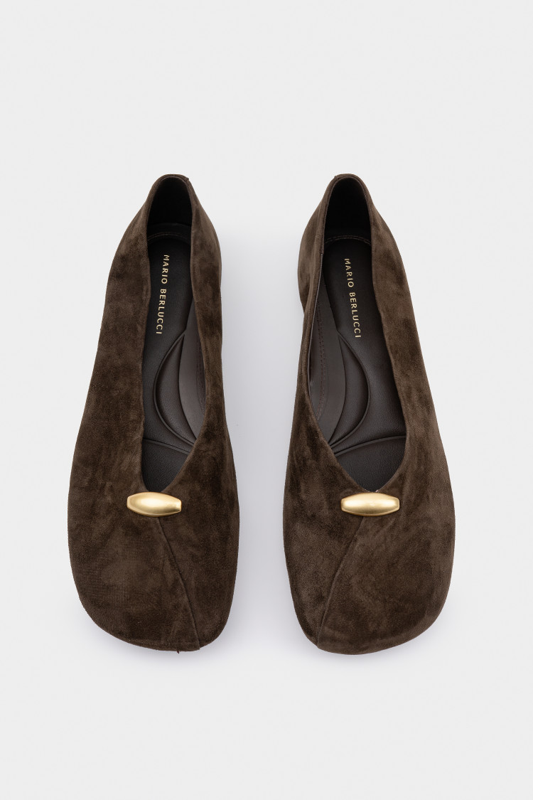 Балетки из натуральной замши