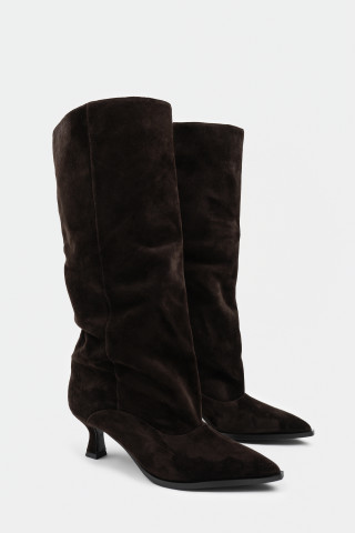 Сапоги из натуральной замши