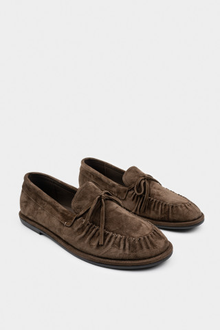 Лоферы из натуральной замши 