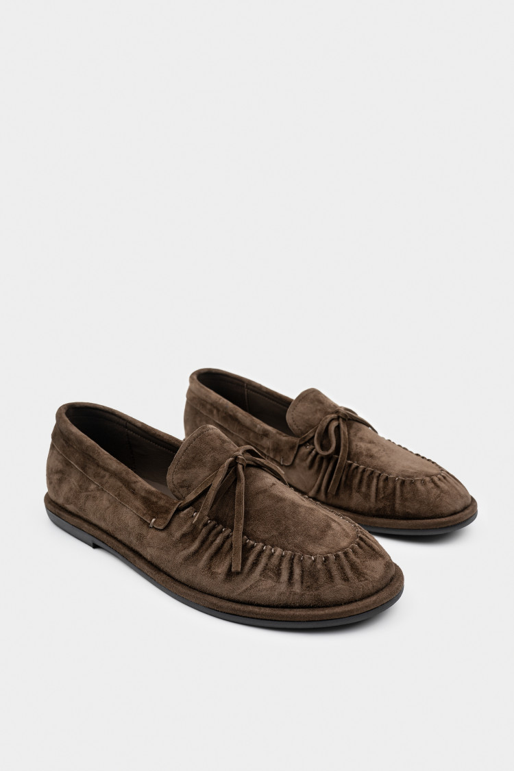 Лоферы из натуральной замши 