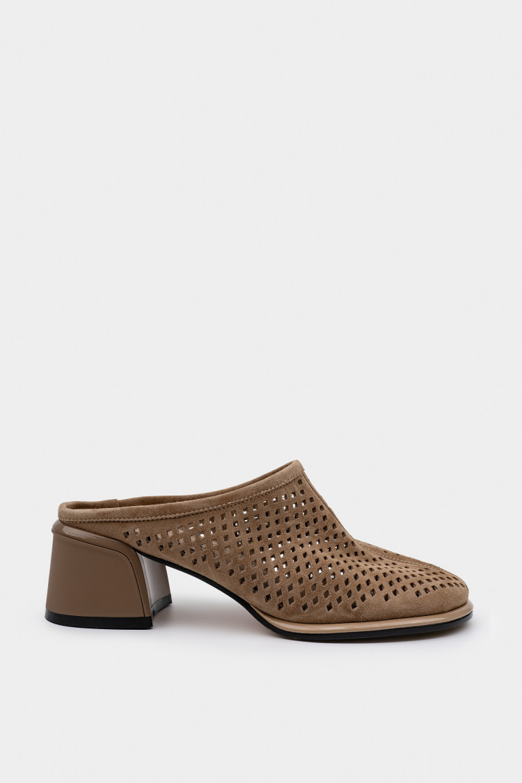 Сабо из натуральной замши