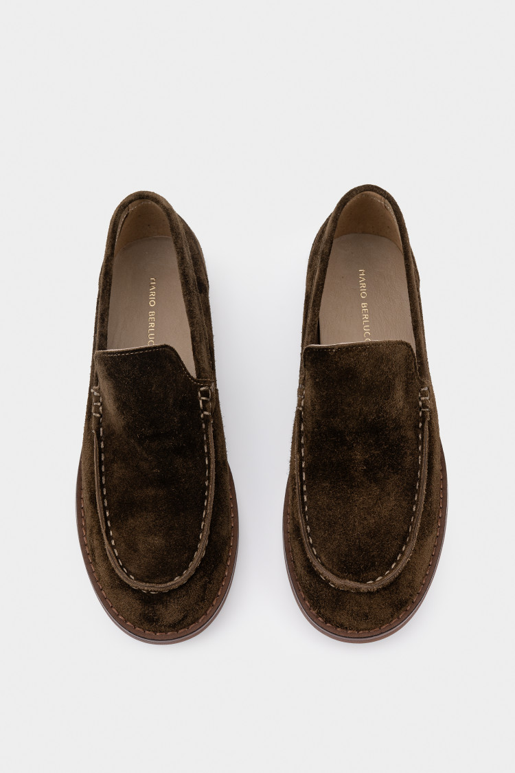 Лоферы из натуральной замши