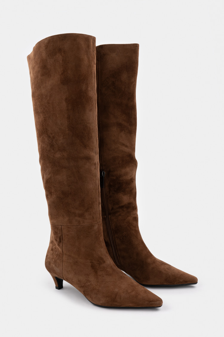 Сапоги из натуральной замши