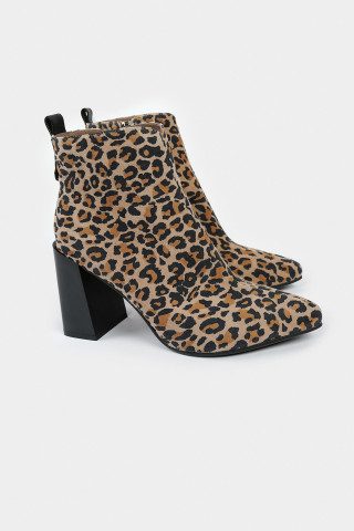 Ботильоны леопардовые из натуральной замши Mario Berlucci