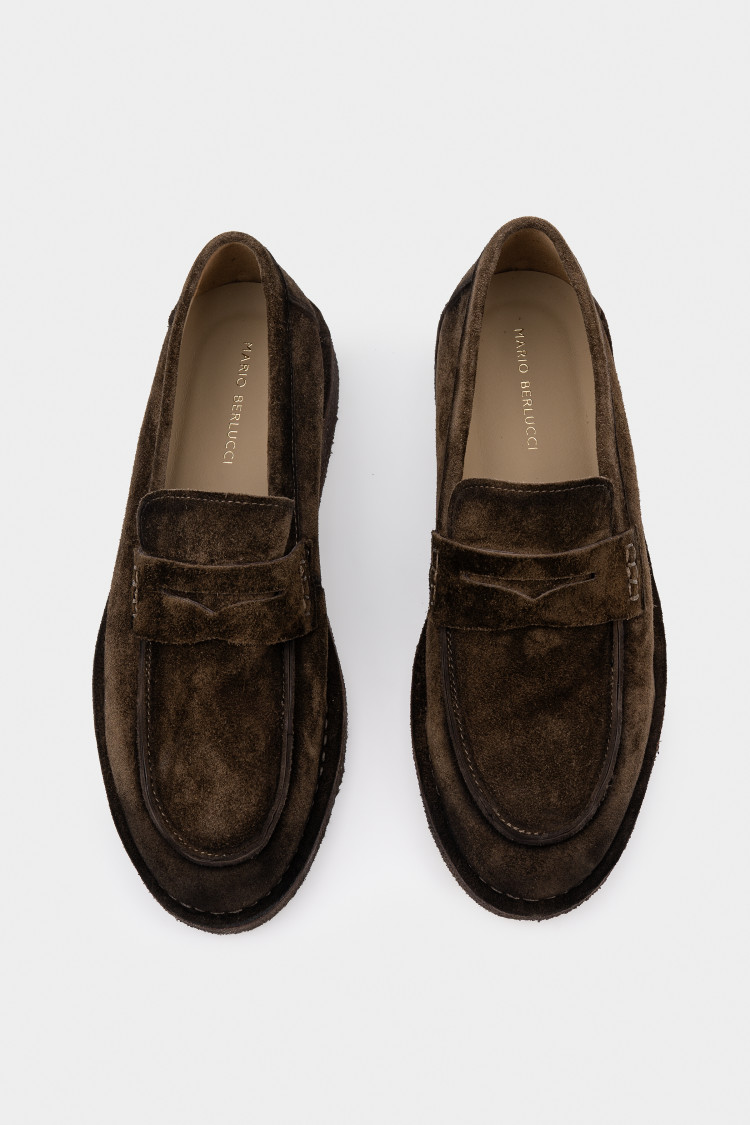 Лоферы из натуральной замши