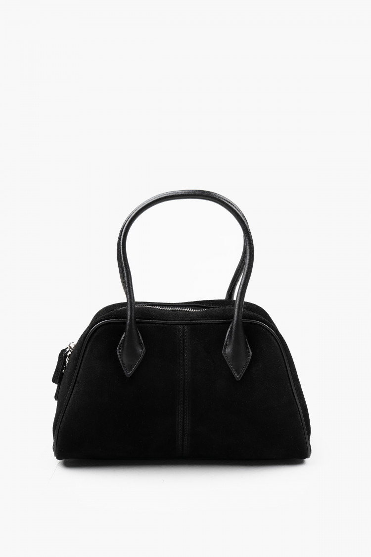 Боулер черный замш