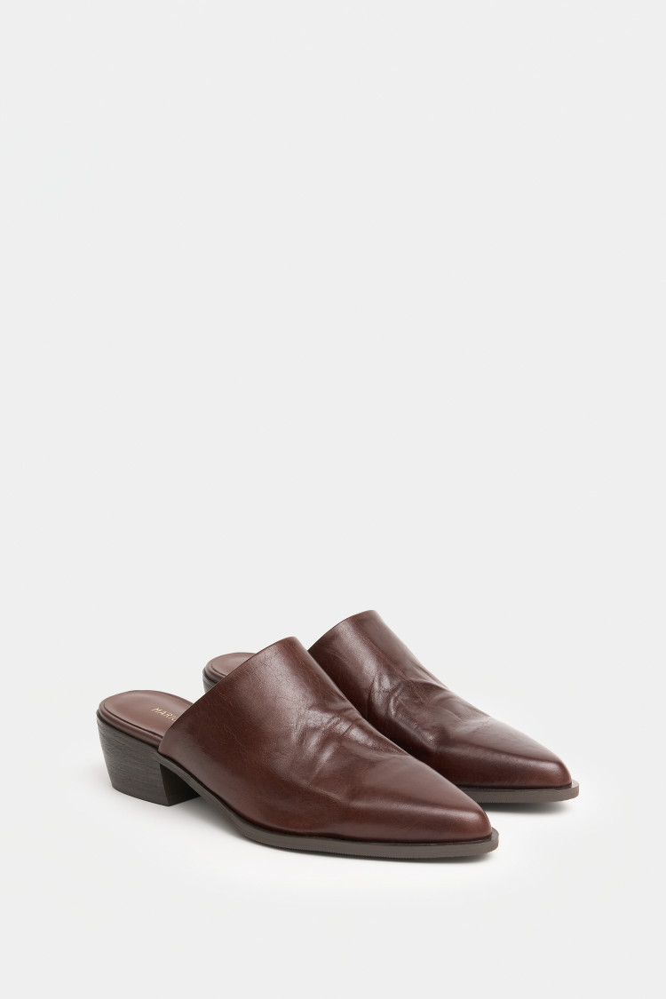 Сабо из натуральной кожи 