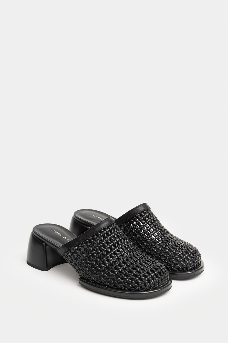 Сабо из натуральной кожи